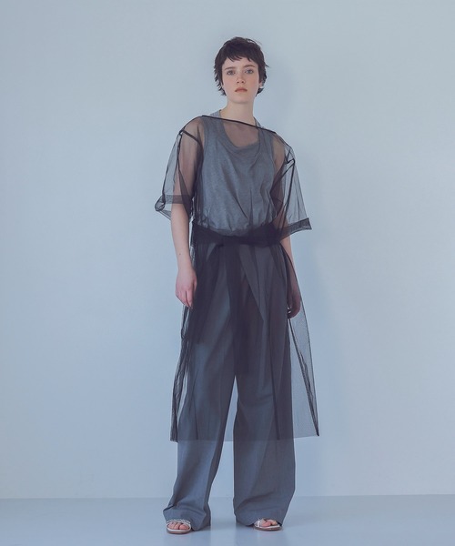 DRESSLAVE（ドレスレイブ）の「cross neck leyered tank(クロスネックレイヤードタンク)（タンクトップ・レディース・ブラック/グレー/ホワイト・38）」の10枚目の写真