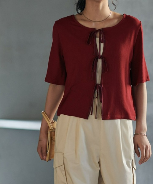 セール】リボンポイントトップス（Tシャツ/カットソー）｜RANAN  