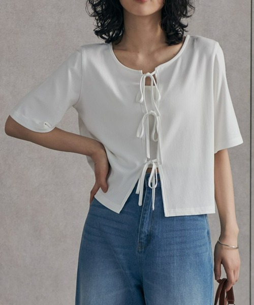 セール】リボンポイントトップス（Tシャツ/カットソー）｜RANAN  