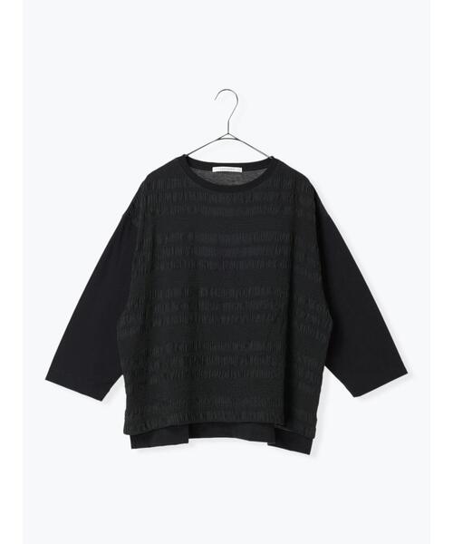 セール】シャーリングドッキングカットソー（Tシャツ/カットソー
