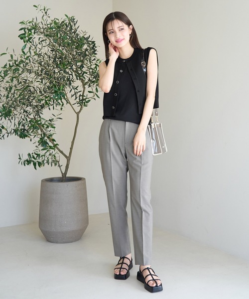 ROPE' PICNIC(ロペピクニック)の「ニットベストカーディガン(ベスト・レディース・ブルー系その他4/ベージュ/ブラック・38)」の4枚目の写真