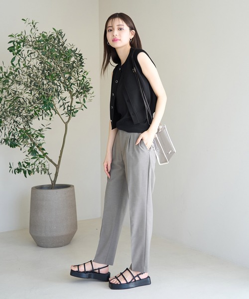 ROPE' PICNIC(ロペピクニック)の「ニットベストカーディガン(ベスト・レディース・ブルー系その他4/ベージュ/ブラック・38)」の5枚目の写真