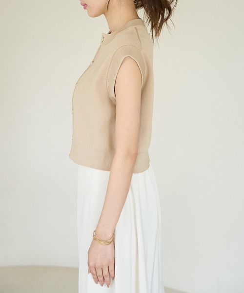 ROPE' PICNIC(ロペピクニック)の「ニットベストカーディガン(ベスト・レディース・ブルー系その他4/ベージュ/ブラック・38)」の15枚目の写真