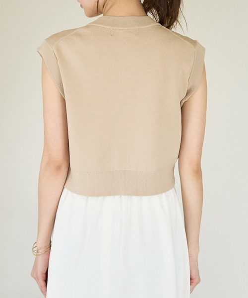 ROPE' PICNIC(ロペピクニック)の「ニットベストカーディガン(ベスト・レディース・ブルー系その他4/ベージュ/ブラック・38)」の16枚目の写真