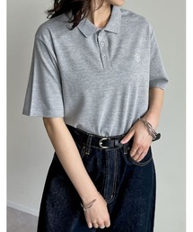 Re:EDIT | [2024 SUMMER COLLECTION][新色追加][森カンナさん着用]ワンポイント刺繍ロゴポロトップス(ポロシャツ)