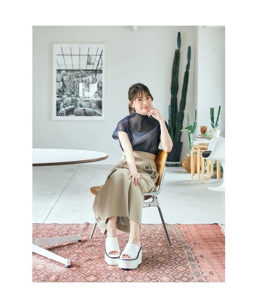 Mafmof(マフモフ)の「Mafmof(マフモフ)11cmヒール厚底プラットフォームサンダル(サンダル・レディース・ホワイト/ブラック/ブラック系その他・L/S/M/LL)」の11枚目の写真