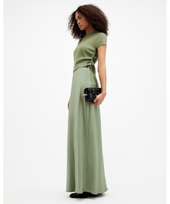 Wellness Open Back Rib Long Dress /パッドinオープンバックロング