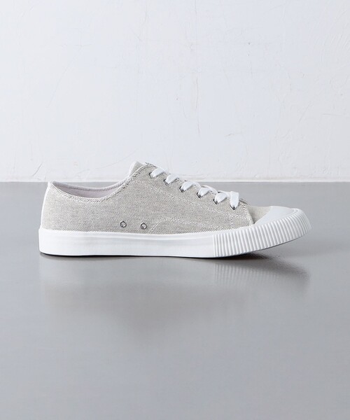 hALON(雑貨)（アーロン）の「＜hALON＞ 6アイレット キャンバス オックスフォード スニーカー（スニーカー・メンズ・ホワイト/オフホワイト・10/9/8/7）」の5枚目の写真