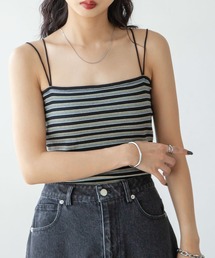 Chillfar | ダブルストラップカップ付きスクエアキャミソール(キャミソール)