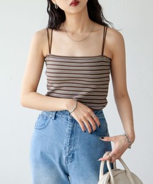 Chillfar（チルファー）の「ダブルストラップカップ付きスクエアキャミソール（キャミソール）」