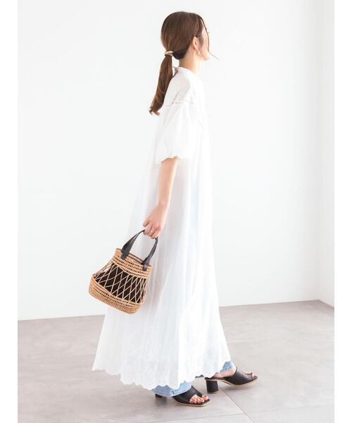 Te chichi（テチチ）の「エンブロイダリーボリュームワンピース（ワンピース・レディース・ブラック/オフホワイト・F）」の2枚目の写真