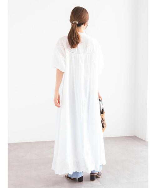 Te chichi（テチチ）の「エンブロイダリーボリュームワンピース（ワンピース・レディース・ブラック/オフホワイト・F）」の14枚目の写真