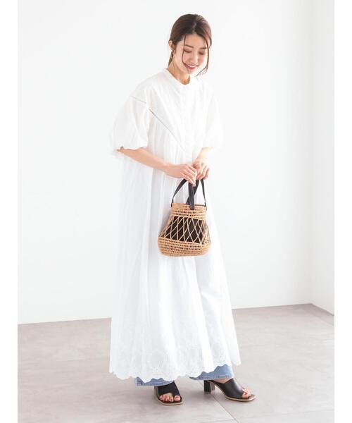 Te chichi（テチチ）の「エンブロイダリーボリュームワンピース（ワンピース・レディース・ブラック/オフホワイト・F）」の16枚目の写真