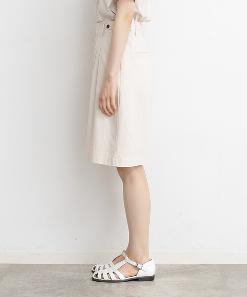 THE SHOP TK (ザ ショップ ティーケー )の「◆【リネン混】大人タックハーフパンツ/洗える(その他パンツ・レディース・ライトベージュ/ブラック・99)」の10枚目の写真