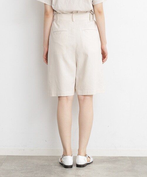 THE SHOP TK (ザ ショップ ティーケー )の「◆【リネン混】大人タックハーフパンツ/洗える(その他パンツ・レディース・ライトベージュ/ブラック・99)」の11枚目の写真