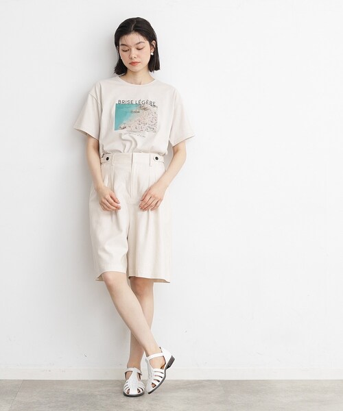 THE SHOP TK (ザ ショップ ティーケー )の「◆【リネン混】大人タックハーフパンツ/洗える(その他パンツ・レディース・ライトベージュ/ブラック・99)」の22枚目の写真