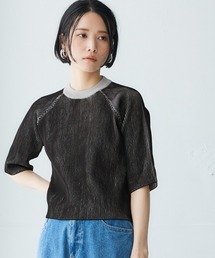 Soiunique | 配色編みUネックニットトップス ［Soiunique］(ニット/セーター)