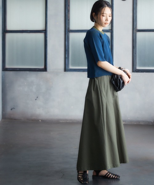 Soiunique（スワユニーク）の「配色編みUネックニットトップス ［Soiunique］（ニット/セーター・レディース・ネイビー系/ブラック系・M/L/LL）」の6枚目の写真