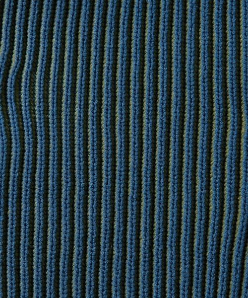 Soiunique（スワユニーク）の「配色編みUネックニットトップス ［Soiunique］（ニット/セーター・レディース・ネイビー系/ブラック系・M/L/LL）」の15枚目の写真