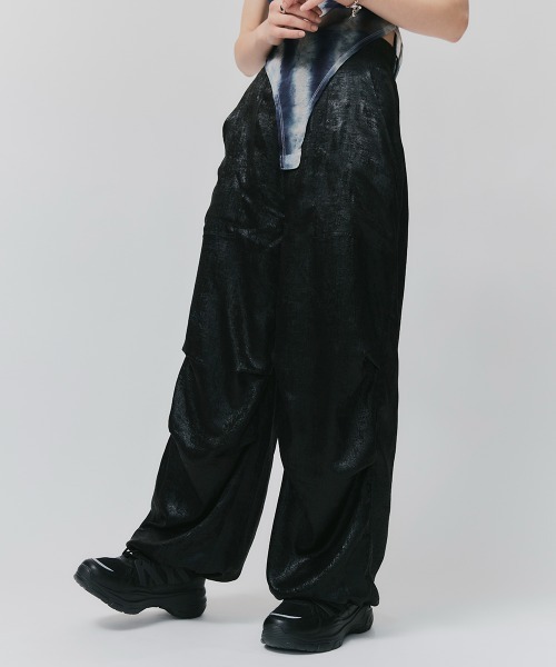 led.tokyo（レッドトウキョウ）の「【led.tokyo】シャイニージョガーパンツ（カーゴパンツ・レディース・ブラック/グレー/ホワイト・FREE）」の3枚目の写真