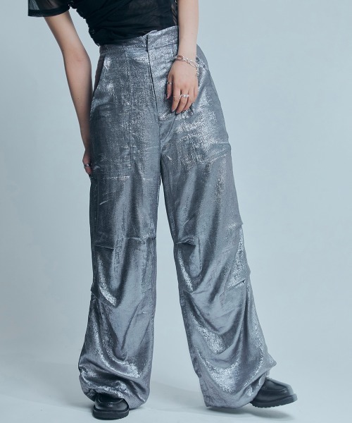 led.tokyo（レッドトウキョウ）の「【led.tokyo】シャイニージョガーパンツ（カーゴパンツ・レディース・ブラック/グレー/ホワイト・FREE）」の13枚目の写真