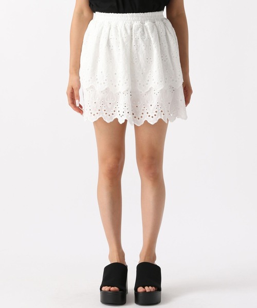 FOREVER 21（フォーエバー トゥエンティーワン）の「【2024SS】レースフリルスカパン（その他パンツ・レディース・ブラック/オフホワイト・FREE）」の12枚目の写真