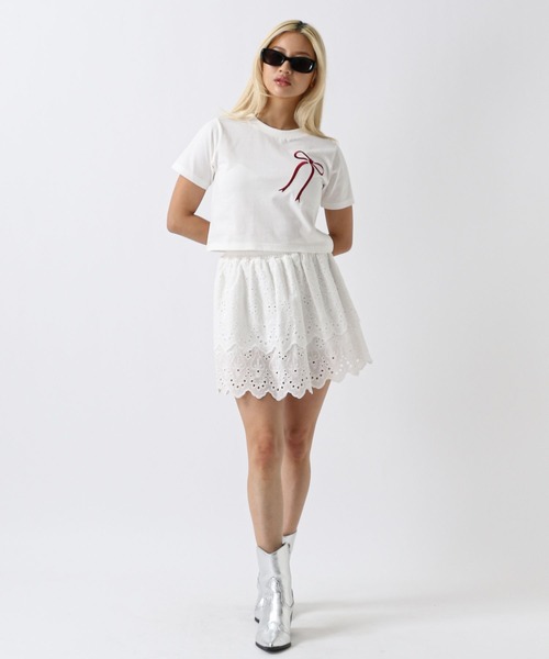 FOREVER 21（フォーエバー トゥエンティーワン）の「【2024SS】レースフリルスカパン（その他パンツ・レディース・ブラック/オフホワイト・FREE）」の20枚目の写真