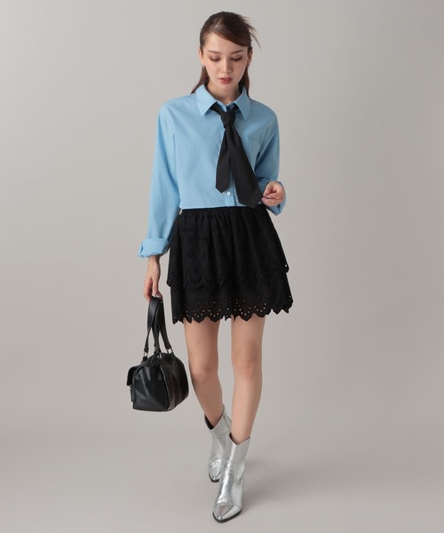 FOREVER 21（フォーエバー トゥエンティーワン）の「【2024SS】レースフリルスカパン（その他パンツ・レディース・ブラック/オフホワイト・FREE）」の21枚目の写真