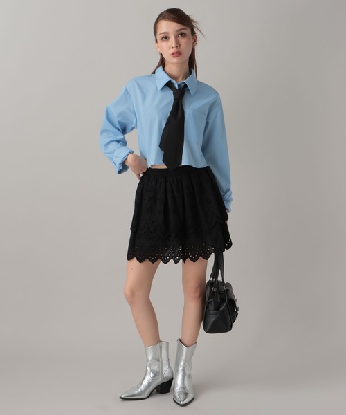 FOREVER 21（フォーエバー トゥエンティーワン）の「【2024SS】レースフリルスカパン（その他パンツ・レディース・ブラック/オフホワイト・FREE）」の22枚目の写真