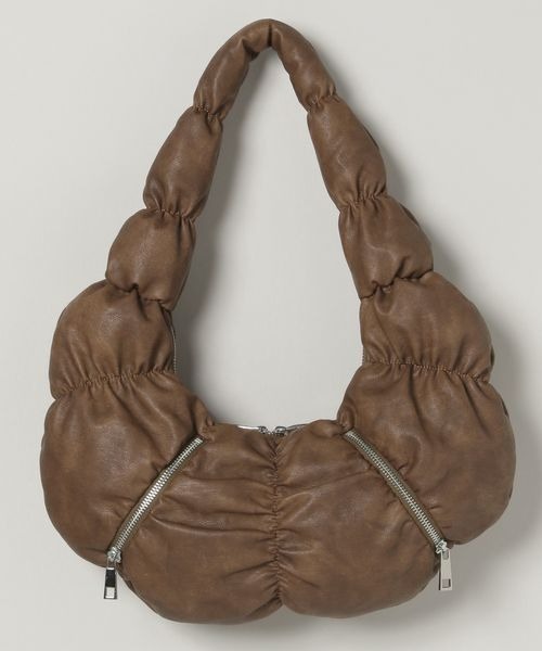 JEANASIS（ジーナシス）の「ZIPギャザームーンBAG/130002（ハンドバッグ・レディース・イエロー/ブラウン/ブラック系その他・FREE）」の14枚目の写真