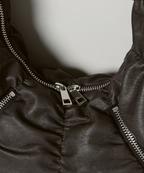 JEANASIS（ジーナシス）の「ZIPギャザームーンBAG/130002（ハンドバッグ・レディース・イエロー/ブラウン/ブラック系その他・FREE）」の11枚目の写真