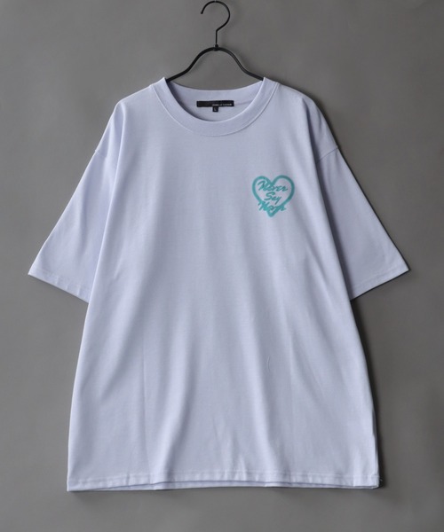 セール】Heart Logo Print T-Shirt/ハートロゴプリント オーバー