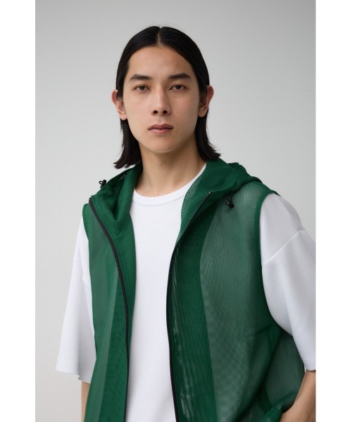 AZUL by moussy（アズールバイマウジー）の「シアーフーディーベスト（ベスト・メンズ・カーキ/グリーン/ブラック・FREE）」の19枚目の写真