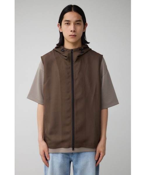 AZUL by moussy（アズールバイマウジー）の「シアーフーディーベスト（ベスト・メンズ・カーキ/グリーン/ブラック・FREE）」の11枚目の写真