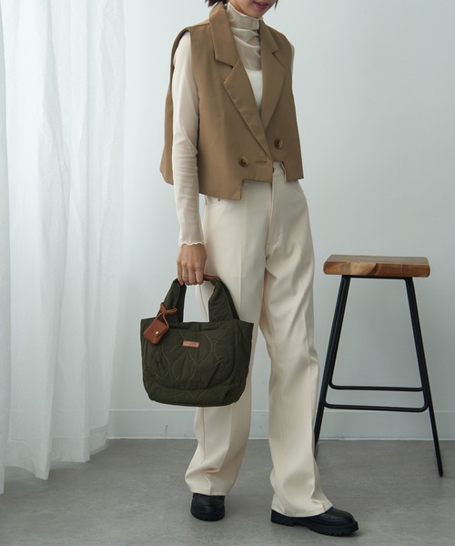 r①④①②s/キルティングベアM2点 toleur】ナイロンキルティングトート 11930（トートバッグ）｜toleur