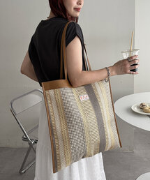 DISCOAT | 【夏のお出かけに♪】ストライプトートバッグ(トートバッグ)