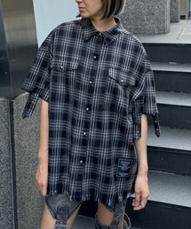 Candy Stripper | BELTED CHECK シャツ(シャツ/ブラウス)