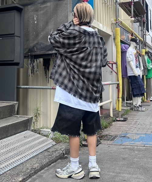 Candy Stripper（キャンディストリッパー）の「BELTED CHECK シャツ（シャツ/ブラウス・レディース・ライトブルー/ブラック/ピンク・2）」の10枚目の写真