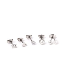 リボンパールピアス5点セット / 120709