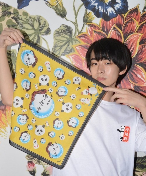 貴重　KEITA MARUYAMA ケイタマルヤマ　花柄　モチーフ編み マフラー ザ トウキョウ×ケイタマルヤマ×フェイラー、SWEET PEACH柄の