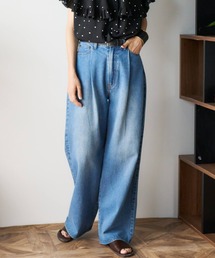 Libra Cue | ワイドタックデニムパンツ(デニムパンツ)