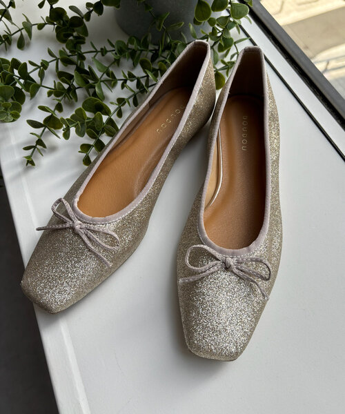 DouDou(ドゥドゥ)の「スクエアバレエ(バレエシューズ・レディース・ピンクベージュ/ブラウン/シルバー/ブラック・24.5cm/23cm/23.5cm/24cm)」の12枚目の写真