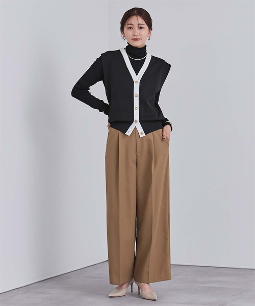 UR'S（ユアーズ）の「ゴールド釦コクーンニットベスト（ベスト・レディース・ホワイト系その他/ライトベージュ/ブラック/グレー/ブラック系その他・S/M/L）」の16枚目の写真