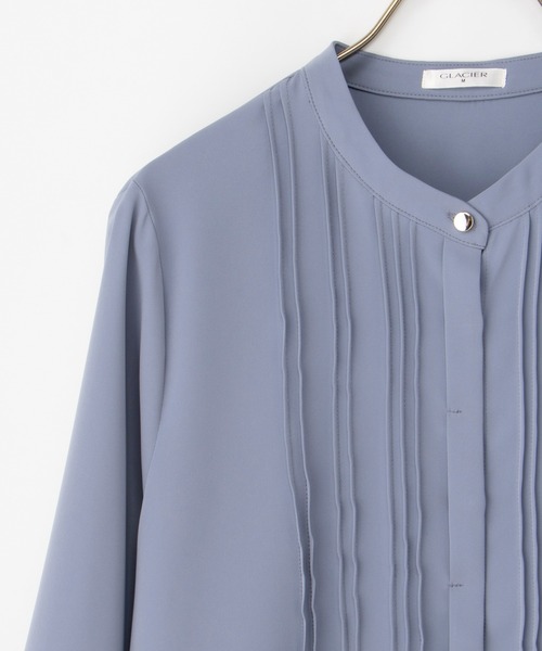 Honeys（ハニーズ）の「ピンタックブラウス（シャツ/ブラウス・レディース・ブラック/グレイッシュベージュ/グレイッシュブルー/ホワイト/ブラウン・S/M/L/LL/3L）」の17枚目の写真