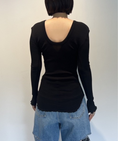 HAKUJI（ハクジ）の「HAKUJI Wool rib LS PO（Tシャツ