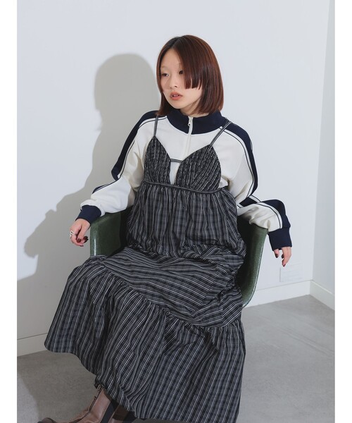 Ray BEAMS（レイビームス）の「ライン ジャージ トラック ジャケット（ジャージ・レディース・ブルー/アイボリー・0/1）」の8枚目の写真