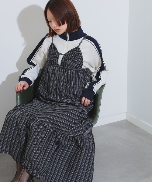 Ray BEAMS（レイビームス）の「ライン ジャージ トラック ジャケット（ジャージ・レディース・ブルー/アイボリー・0/1）」の7枚目の写真