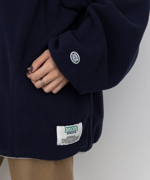 セール】【DISCUS】フリース前立付ルーズハーフZIP PO 4487-2602