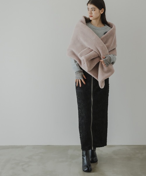 rectangle（レクタングル）の「フリンジジャガードジップスカート（スカート・レディース・ブラック/オフホワイト・FREE）」の18枚目の写真