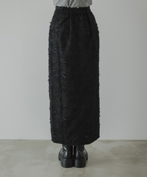 rectangle（レクタングル）の「フリンジジャガードジップスカート（スカート・レディース・ブラック/オフホワイト・FREE）」の16枚目の写真